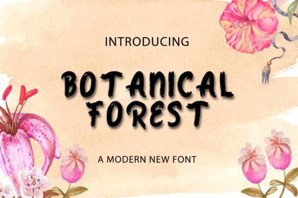 Botanical Forest Font for Creative Projects