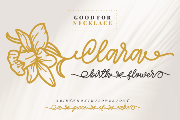 Clara Birth Flower: Elegant Script for Campaigns