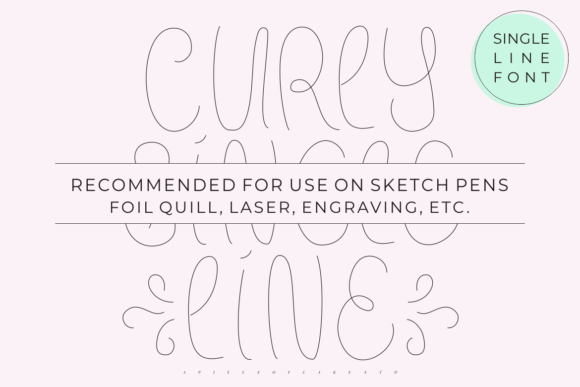 Curly Single Line: Elegant Font for Campaigns