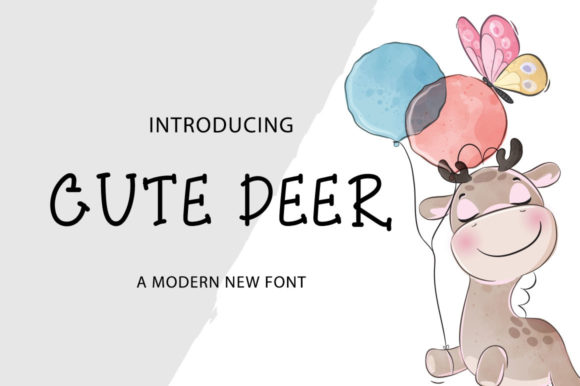 Cute Deer Font for Web Design