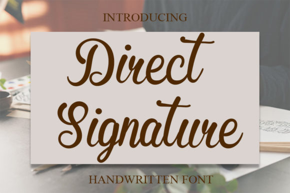 Direct Signature Font for Web Design