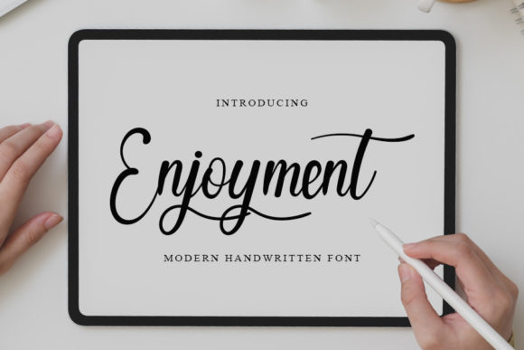 Enjoyment Font: Modern Script for Web Design