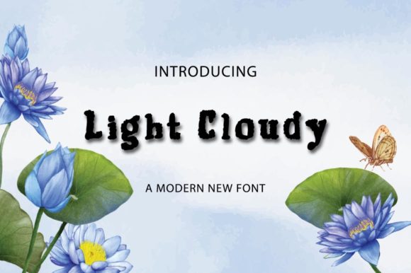 Light Cloudy Font for Web Design