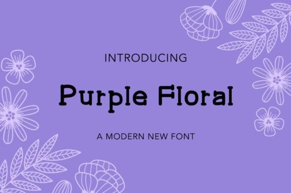 Purple Floral: A Stylish Serif Font