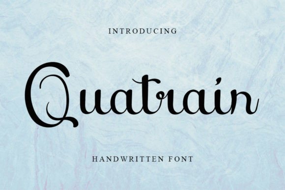 Quatrain: A Handwritten Font for Web Design