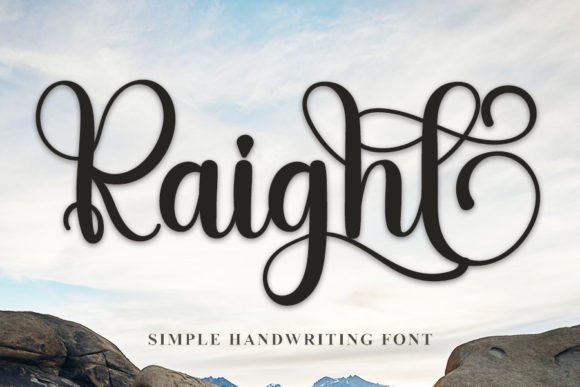Raight: A Stylish Handwritten Font