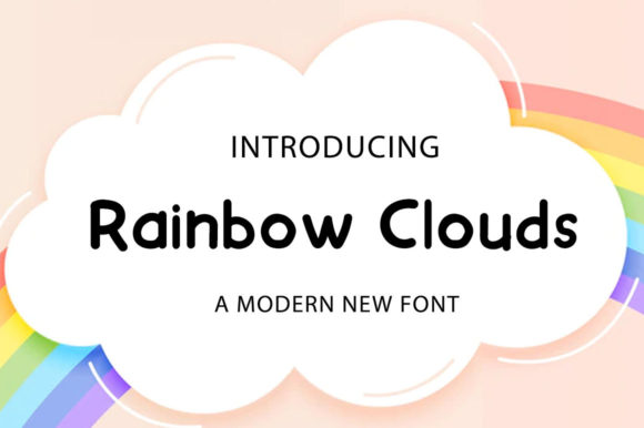 Rainbow Clouds: A Creative Script Font